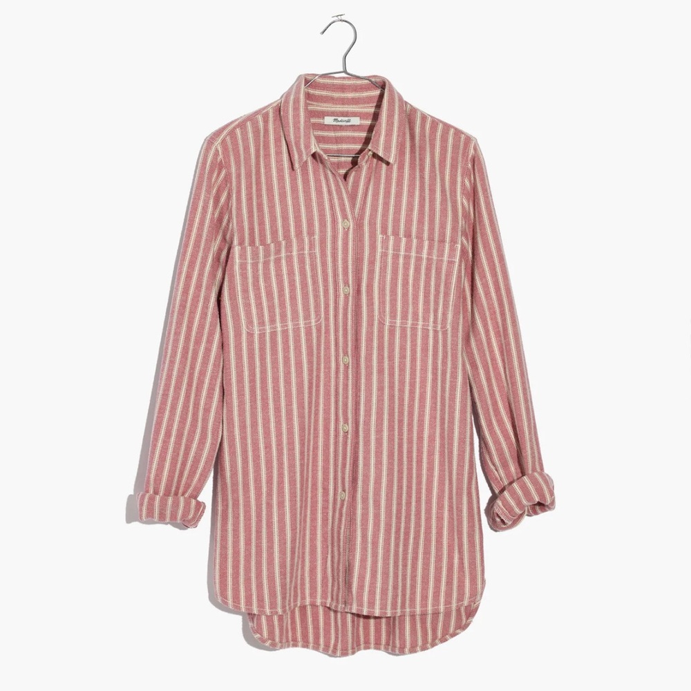 Madewell Flannel Classic Ex-Boyfriend Shirt in Craig Stripe XS